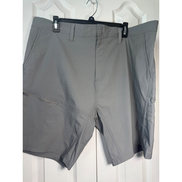 Reel Life Gear Men's XXL Gray Nylon Spandex Fishing Outdoor Performance Shorts - Picture 1 of 5